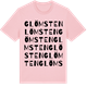 Pink Cotton t-shirt med Glömsten ordlek t-shirt