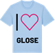 Blue Soul t-shirt med Jag älskar Glose t-shirt stort tryck