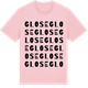 Pink Cotton t-shirt med Glose ordlek t-shirt