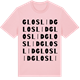 Pink Cotton t-shirt med Gloslid ordlek t-shirt