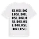 White t-shirt med Gloslid ordlek t-shirt