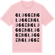 Pink Cotton t-shirt med Gluggen ordlek t-shirt