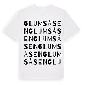 Glumsåsen ordlek t-shirt – ekologisk bomull t-shirt från Pinshirt