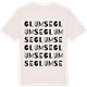 Vintage White t-shirt med Glumse ordlek t-shirt
