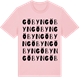 Pink Cotton t-shirt med Göbyn ordlek t-shirt