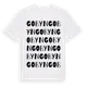 White t-shirt med Gobyn ordlek t-shirt