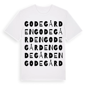 Godegården ordlek t-shirt – ekologisk bomull t-shirt från Pinshirt