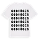 White t-shirt med Godhögen ordlek t-shirt