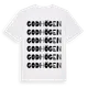 White t-shirt med Godhögen ordlek t-shirt