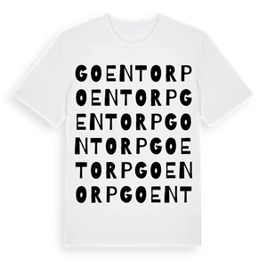 Goentorp ordlek t-shirt – ekologisk bomull t-shirt från Pinshirt