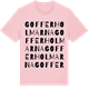 Pink Cotton t-shirt med Gofferholmarna ordlek t-shirt