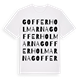 White t-shirt med Gofferholmarna ordlek t-shirt