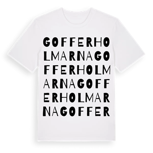 Gofferholmarna ordlek t-shirt – ekologisk bomull t-shirt från Pinshirt