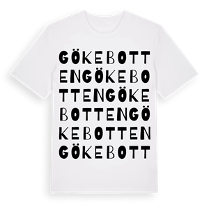 Gökebotten ordlek t-shirt – ekologisk bomull t-shirt från Pinshirt