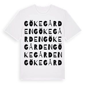 Gökegården ordlek t-shirt – ekologisk bomull t-shirt från Pinshirt