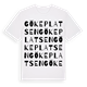 White t-shirt med Gökeplatsen ordlek t-shirt