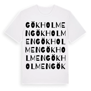 Gökholmen ordlek t-shirt – ekologisk bomull t-shirt från Pinshirt