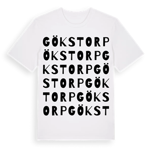 Gökstorp ordlek t-shirt – ekologisk bomull t-shirt från Pinshirt