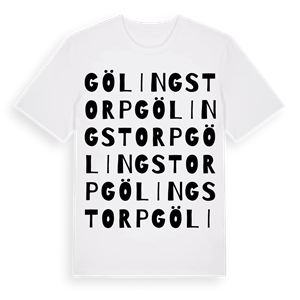 Gölingstorp ordlek t-shirt – ekologisk bomull t-shirt från Pinshirt