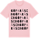 Pink Cotton t-shirt med Göparåsen ordlek t-shirt