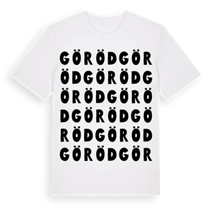 Göröd ordlek t-shirt – ekologisk bomull t-shirt från Pinshirt