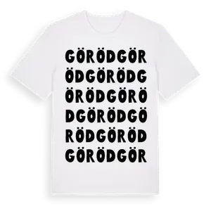 Göröd ordlek t-shirt – ekologisk bomull t-shirt från Pinshirt