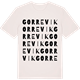Vintage White t-shirt med Gorrevik ordlek t-shirt