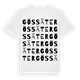 White t-shirt med Gössäter ordlek t-shirt
