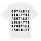 Götåkra soldattorp ordlek t-shirt