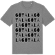 Mid Heather Gray t-shirt med Götala ordlek t-shirt