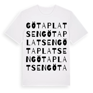 Götaplatsen ordlek t-shirt – ekologisk bomull t-shirt från Pinshirt
