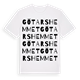 White t-shirt med Götarshemmet ordlek t-shirt