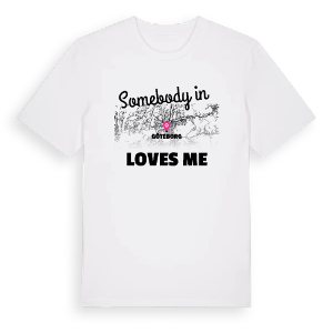 Någon i Göteborg älskar mig t-shirt – ekologisk bomull t-shirt från Pinshirt