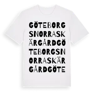 Göteborgs Norra Skärgård ordlek t-shirt – ekologisk bomull t-shirt från Pinshirt