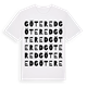 White t-shirt med Götered ordlek t-shirt