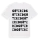 White t-shirt med Götered ordlek t-shirt