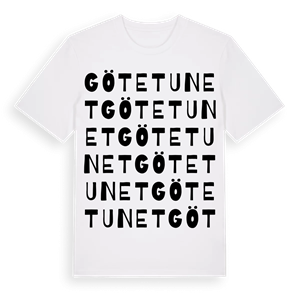 Götetunet ordlek t-shirt – ekologisk bomull t-shirt från Pinshirt