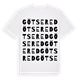 White t-shirt med Götsered ordlek t-shirt