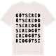 Vintage White t-shirt med Götsered ordlek t-shirt