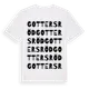 White t-shirt med Gottersröd ordlek t-shirt