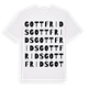 White t-shirt med Gottfrids ordlek t-shirt