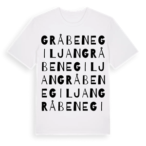 Gråbenegiljan ordlek t-shirt – ekologisk bomull t-shirt från Pinshirt