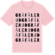 Pink Cotton t-shirt med Gråfålerud ordlek t-shirt