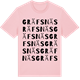 Pink Cotton t-shirt med Gräfsnäs ordlek t-shirt