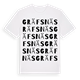 White t-shirt med Gräfsnäs ordlek t-shirt