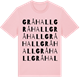 Pink Cotton t-shirt med Gråhall ordlek t-shirt