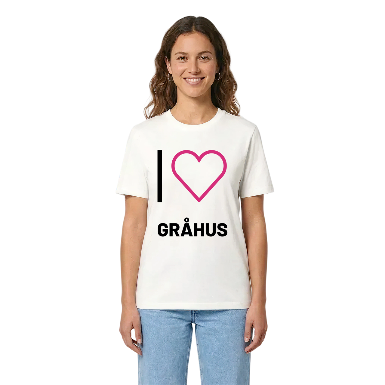 Jag älskar Gråhus t-shirt stort tryck i miljö