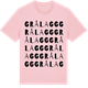 Pink Cotton t-shirt med Grålagg ordlek t-shirt