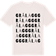 Vintage White t-shirt med Grålagg ordlek t-shirt