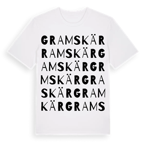 Gramskär ordlek t-shirt – ekologisk bomull t-shirt från Pinshirt